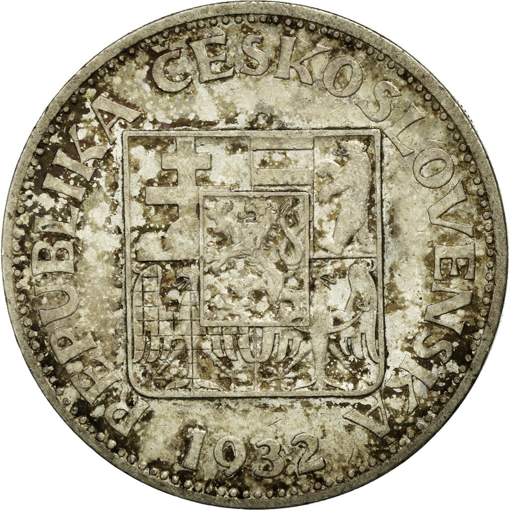 Coin, Czechoslovakia, 10 Korun, 1932, VF(20-25), Silver, KM:15