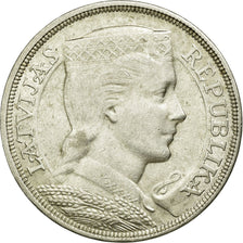 Coin, Latvia, 5 Lati, 1929, EF(40-45), Silver, KM:9