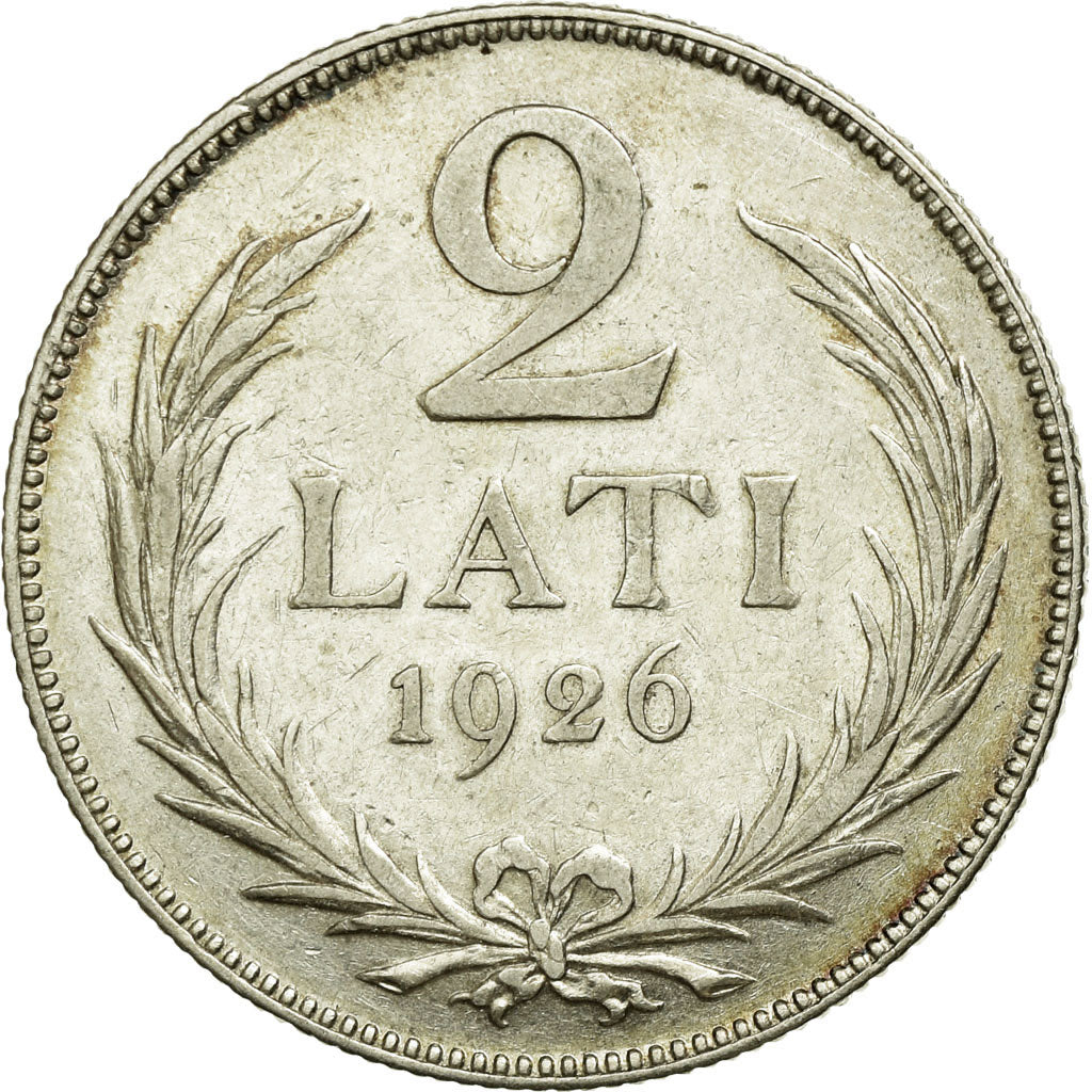 Coin, Latvia, 2 Lati, 1926, EF(40-45), Silver, KM:8