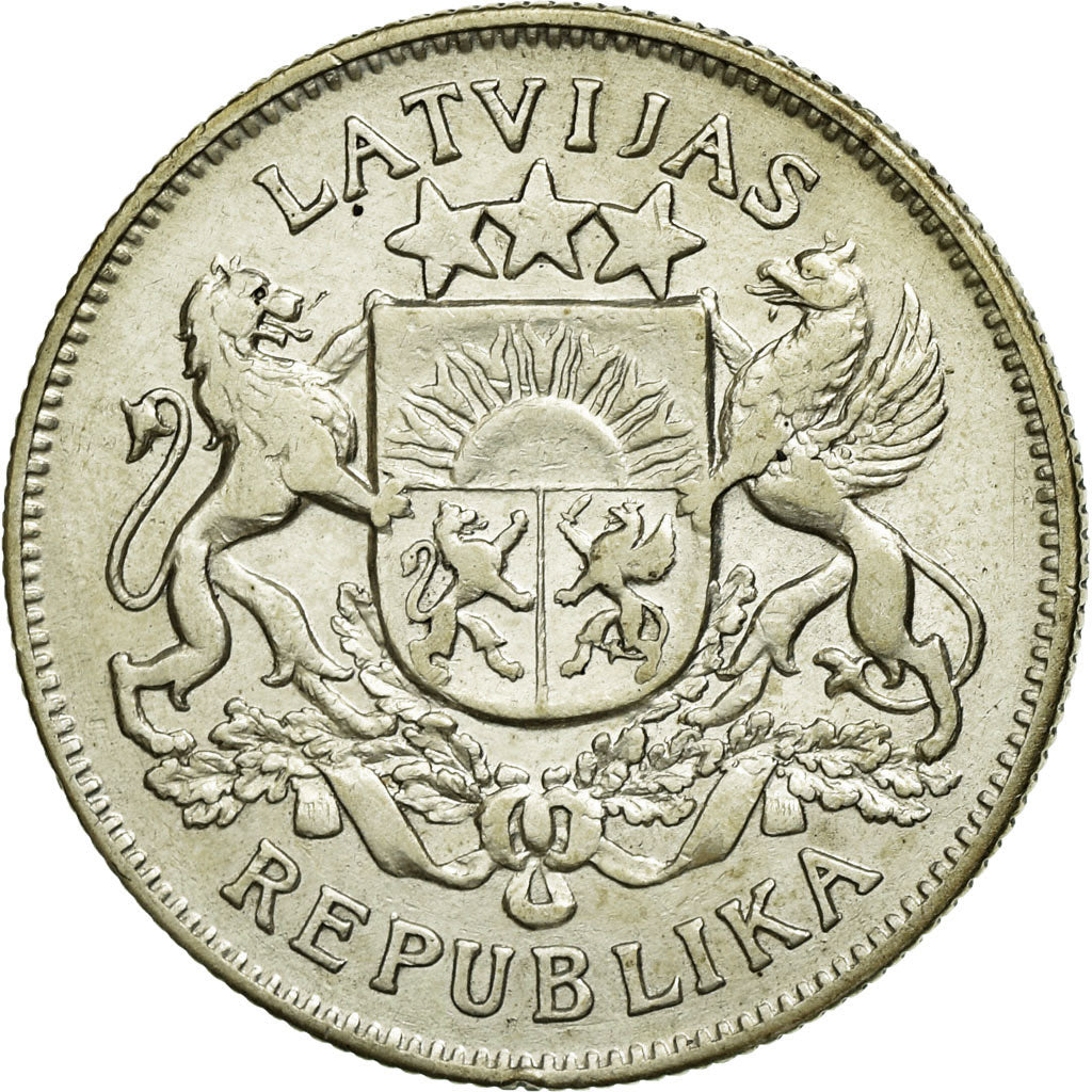 Monnaie, Latvia, 2 Lati, 1926, TB+, Argent, KM:8