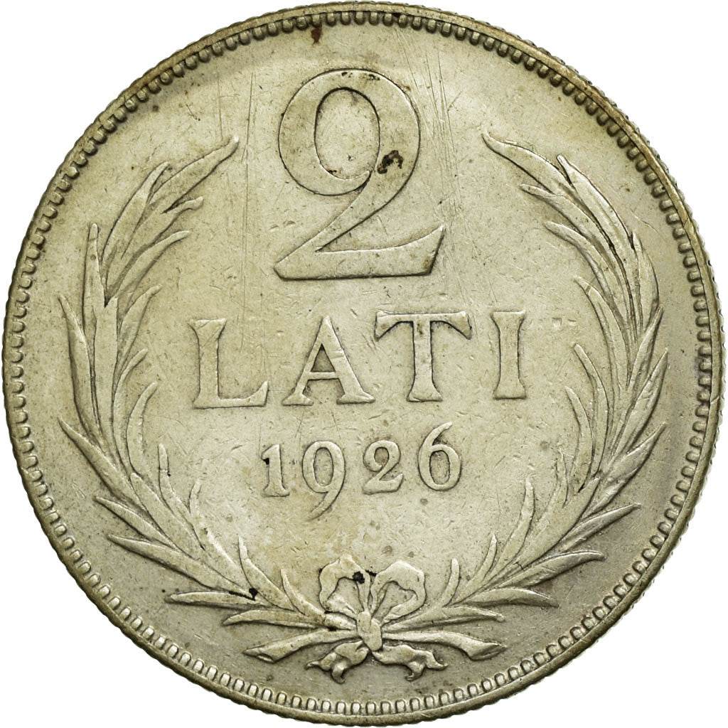 Monnaie, Latvia, 2 Lati, 1926, TB+, Argent, KM:8