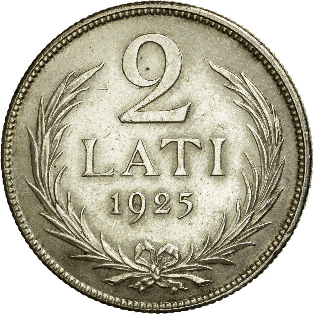 Coin, Latvia, 2 Lati, 1925, EF(40-45), Silver, KM:8