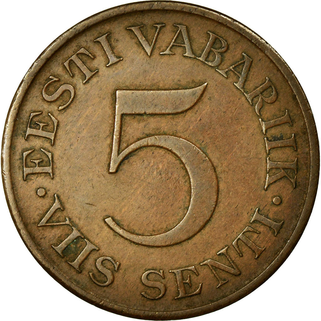Coin, Estonia, 5 Senti, 1931, AU(50-53), Bronze, KM:11