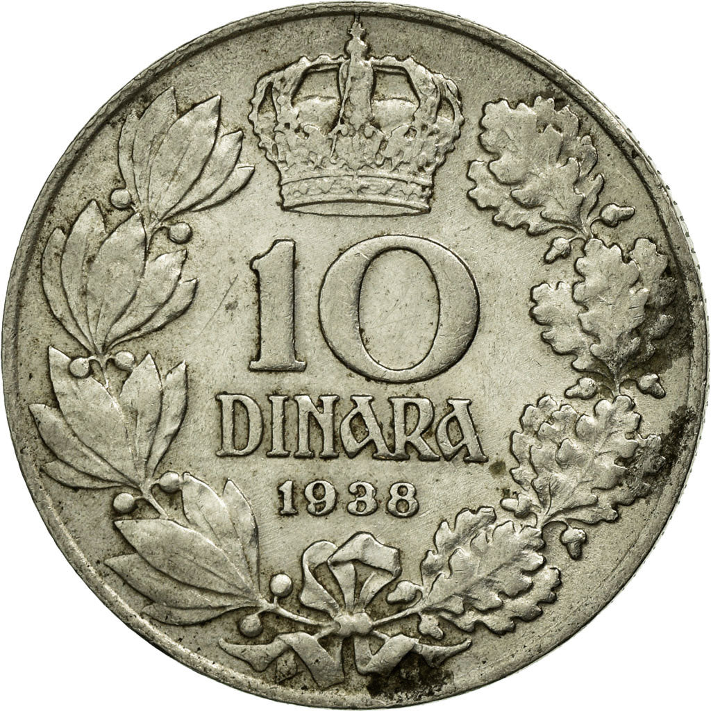 Monnaie, Yougoslavie, Petar II, 10 Dinara, 1938, TB+, Nickel, KM:22