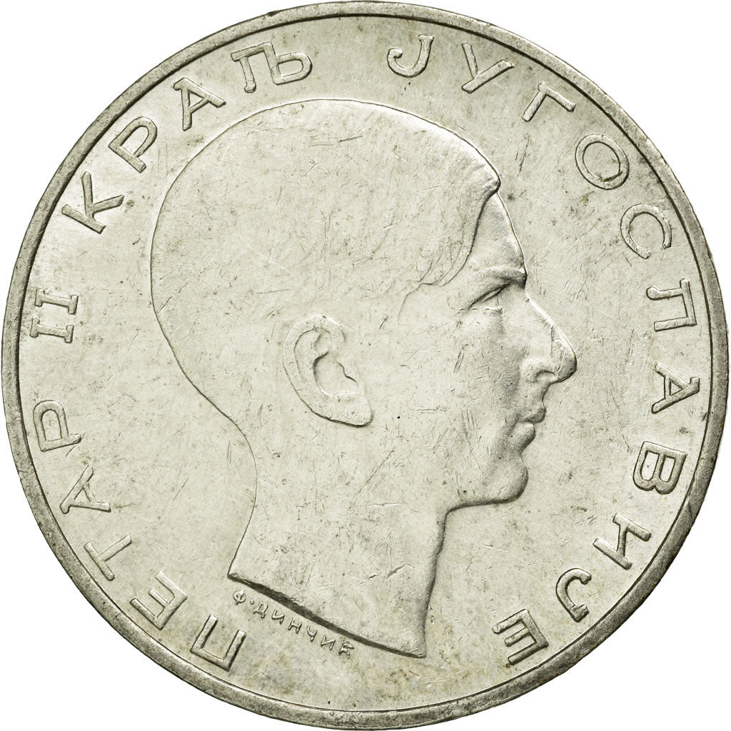 Coin, Yugoslavia, Petar II, 50 Dinara, 1938, EF(40-45), Silver, KM:24