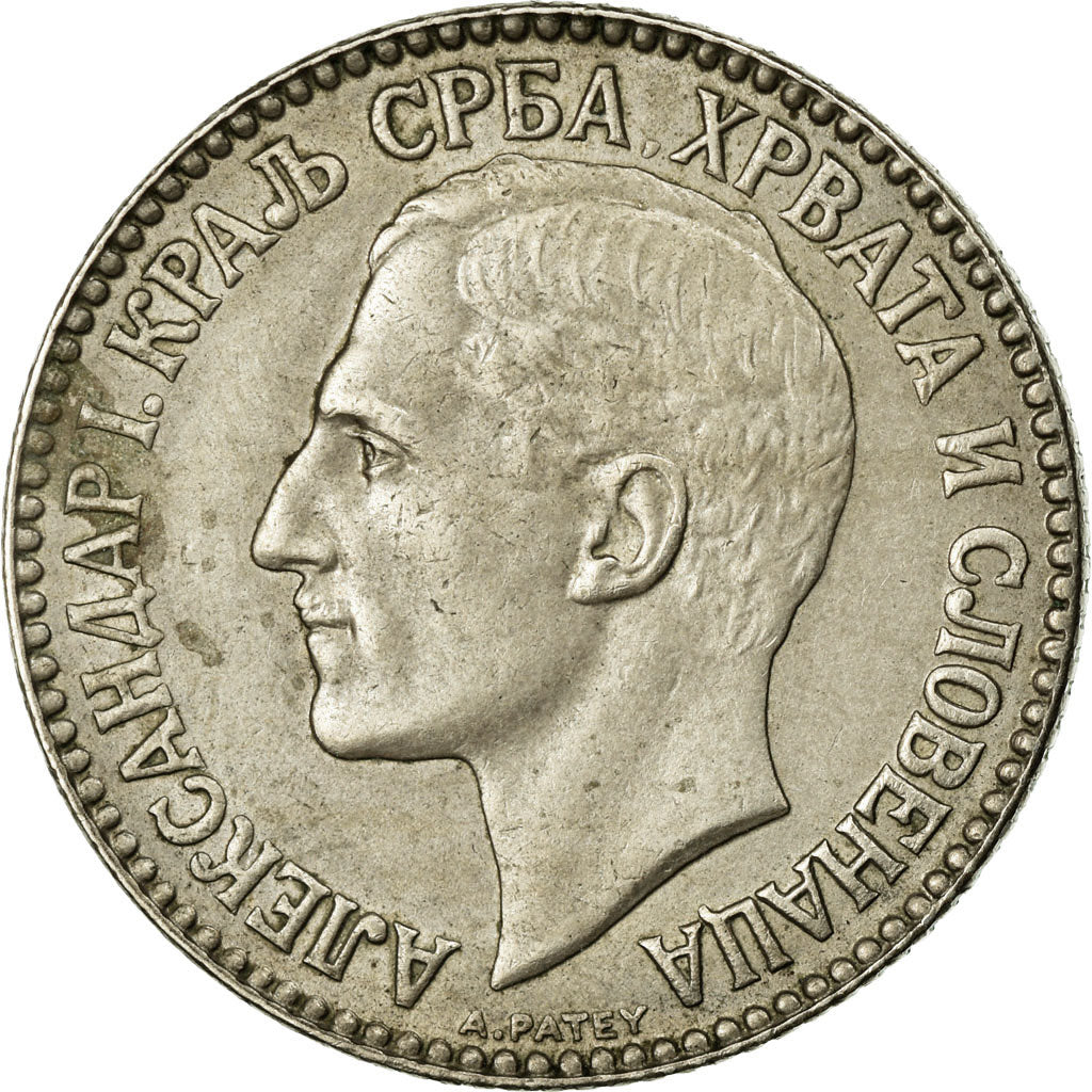 Coin, Yugoslavia, Alexander I, 2 Dinara, 1925, VF(30-35), Nickel-Bronze, KM:6