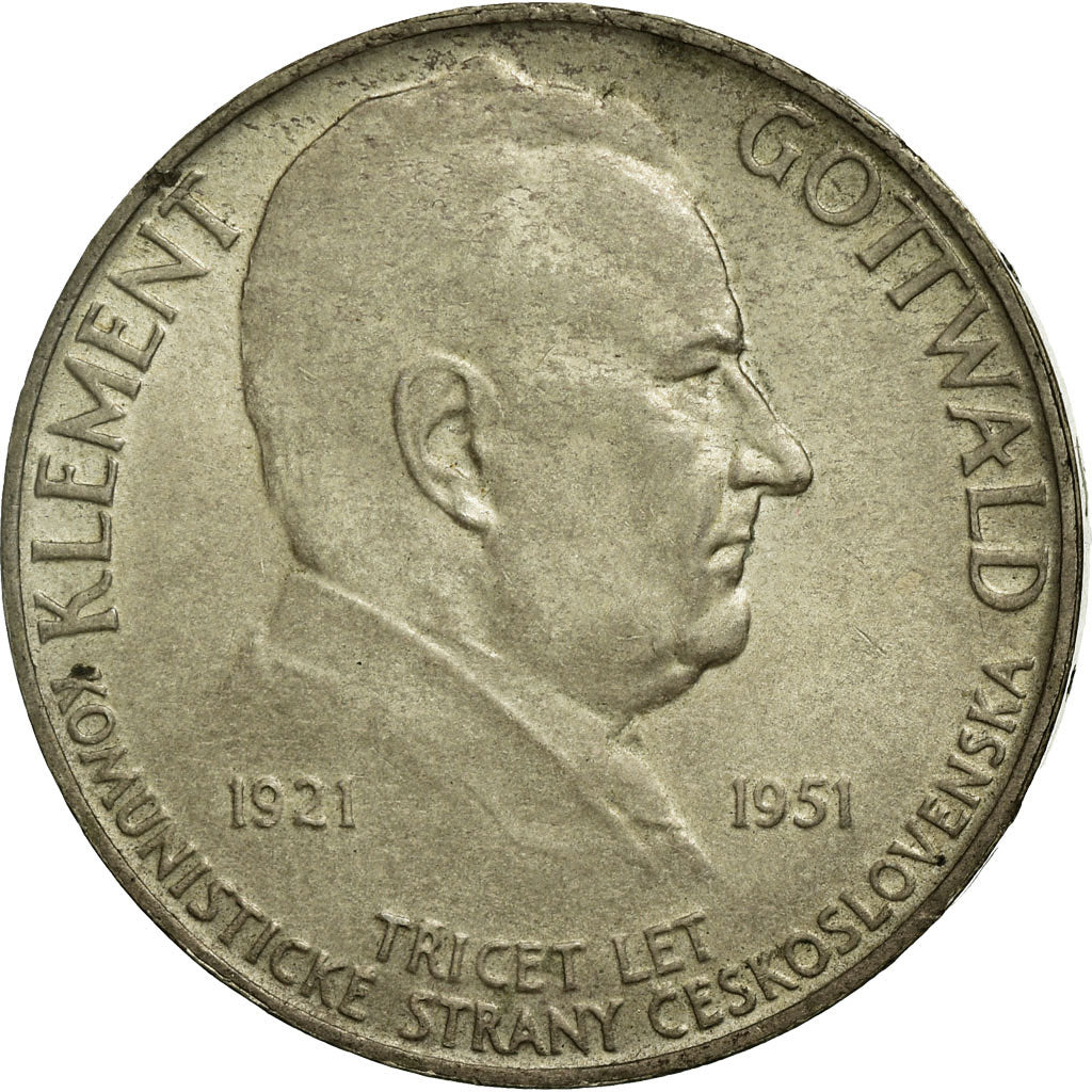 Coin, Czechoslovakia, 100 Korun, 1951, EF(40-45), Silver, KM:33