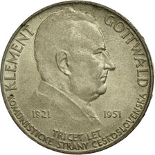 Coin, Czechoslovakia, 100 Korun, 1951, EF(40-45), Silver, KM:33