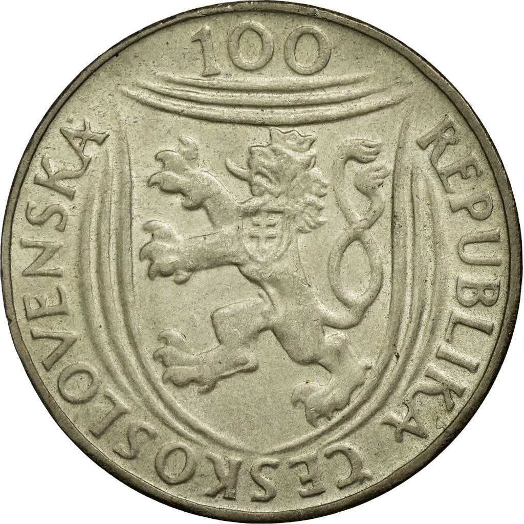 Coin, Czechoslovakia, 100 Korun, 1951, EF(40-45), Silver, KM:33