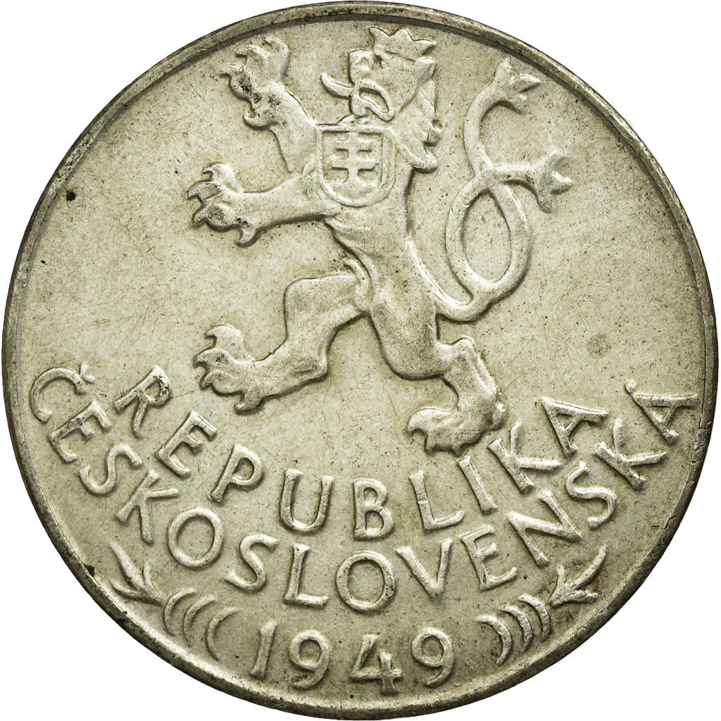 Coin, Czechoslovakia, 100 Korun, 1949, EF(40-45), Silver, KM:29