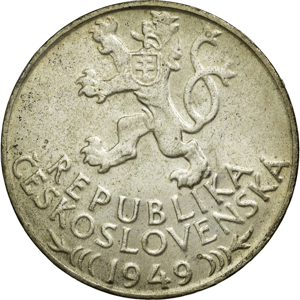 Coin, Czechoslovakia, 100 Korun, 1949, EF(40-45), Silver, KM:29