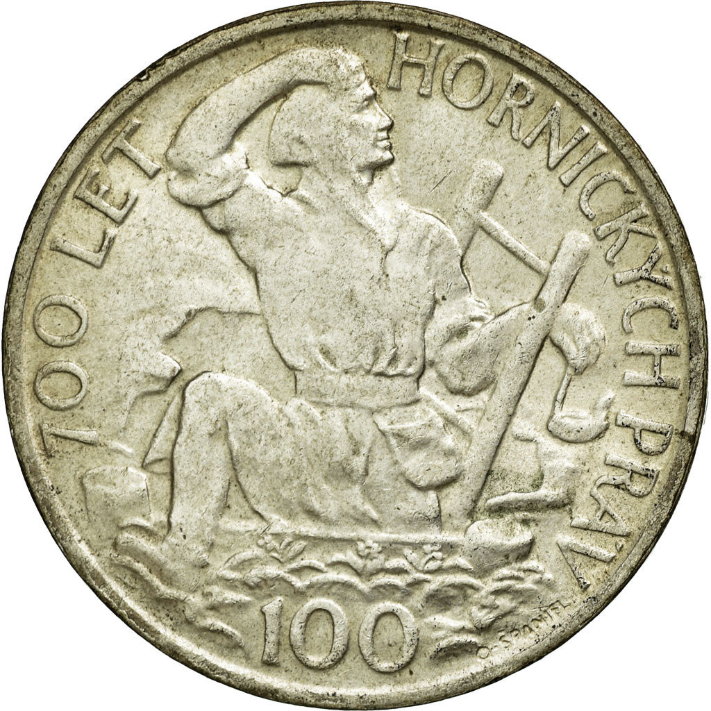 Coin, Czechoslovakia, 100 Korun, 1949, EF(40-45), Silver, KM:29