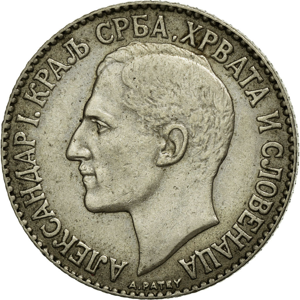 Coin, Yugoslavia, Alexander I, 2 Dinara, 1925, EF(40-45), Nickel-Bronze, KM:6