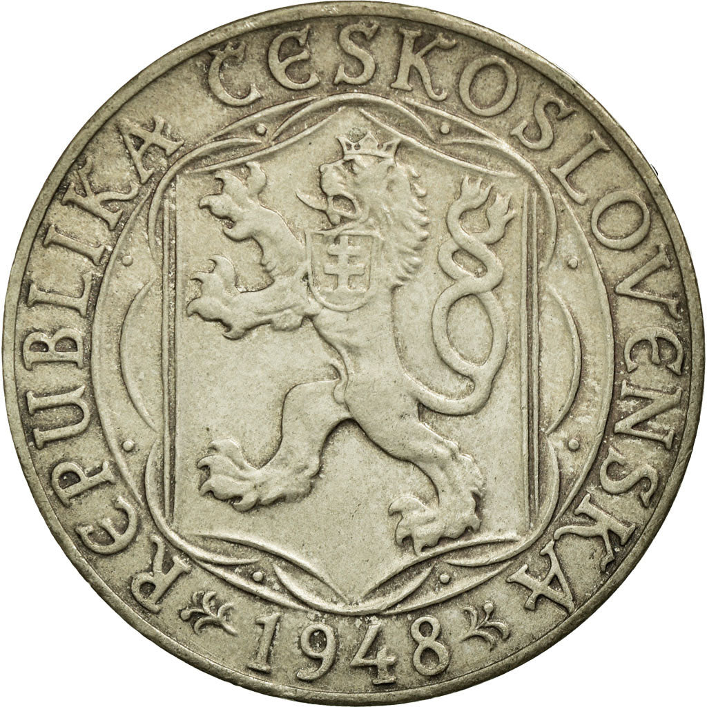 Coin, Czechoslovakia, 100 Korun, 1948, EF(40-45), Silver, KM:26