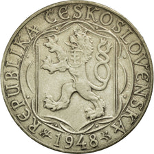 Coin, Czechoslovakia, 100 Korun, 1948, EF(40-45), Silver, KM:26