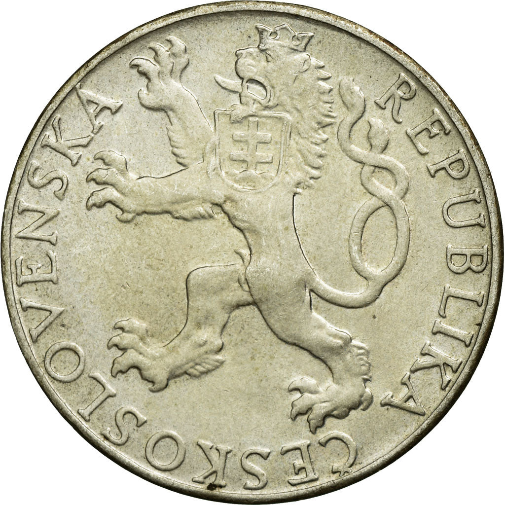 Coin, Czechoslovakia, 50 Korun, 1948, EF(40-45), Silver, KM:25