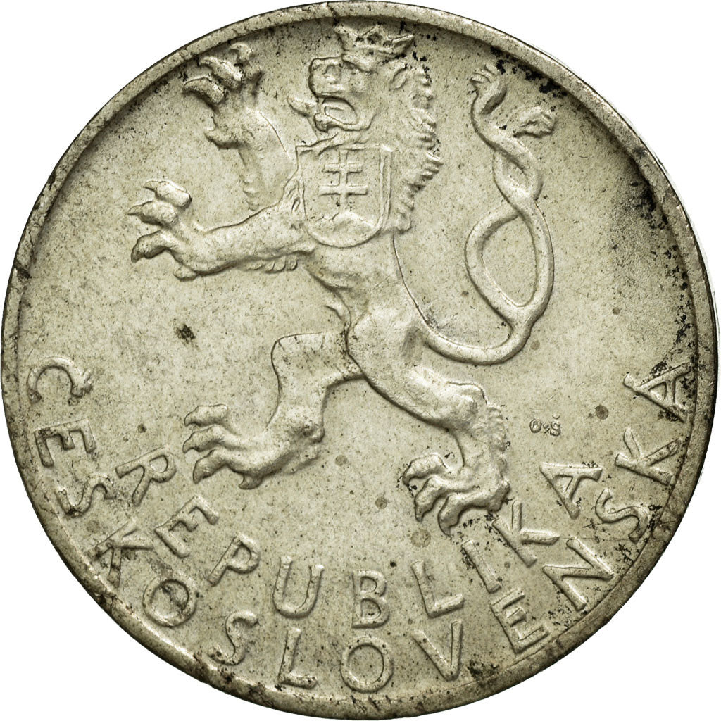 Coin, Czechoslovakia, 50 Korun, 1947, EF(40-45), Silver, KM:24