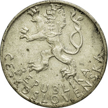 Coin, Czechoslovakia, 50 Korun, 1947, EF(40-45), Silver, KM:24