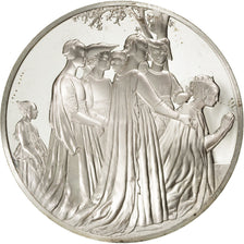 FRANCE, Arts & Culture, French Fifth Republic, Medal, MS(60-62), Silver, 44,...