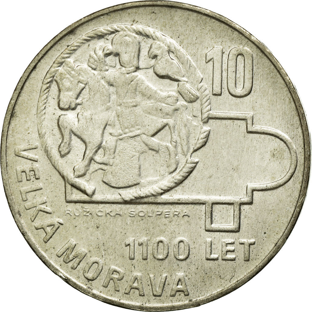 Coin, Czechoslovakia, 10 Korun, 1966, EF(40-45), Silver, KM:61