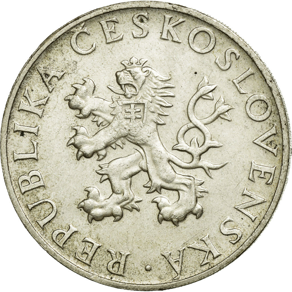 Coin, Czechoslovakia, 10 Korun, 1955, EF(40-45), Silver, KM:42