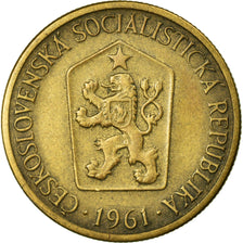 Coin, Czechoslovakia, Koruna, 1961, EF(40-45), Aluminum-Bronze, KM:50
