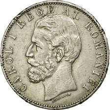 Coin, Romania, Carol I, 5 Lei, 1883, VF(20-25), Silver, KM:17.1
