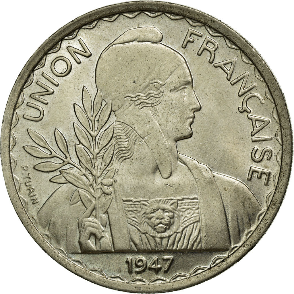 Coin, FRENCH INDO-CHINA, Piastre, 1947, Paris, EF(40-45), Copper-nickel, KM:32.2