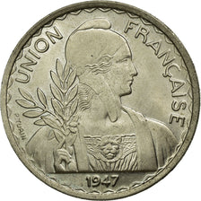 Coin, FRENCH INDO-CHINA, Piastre, 1947, Paris, EF(40-45), Copper-nickel, KM:32.2