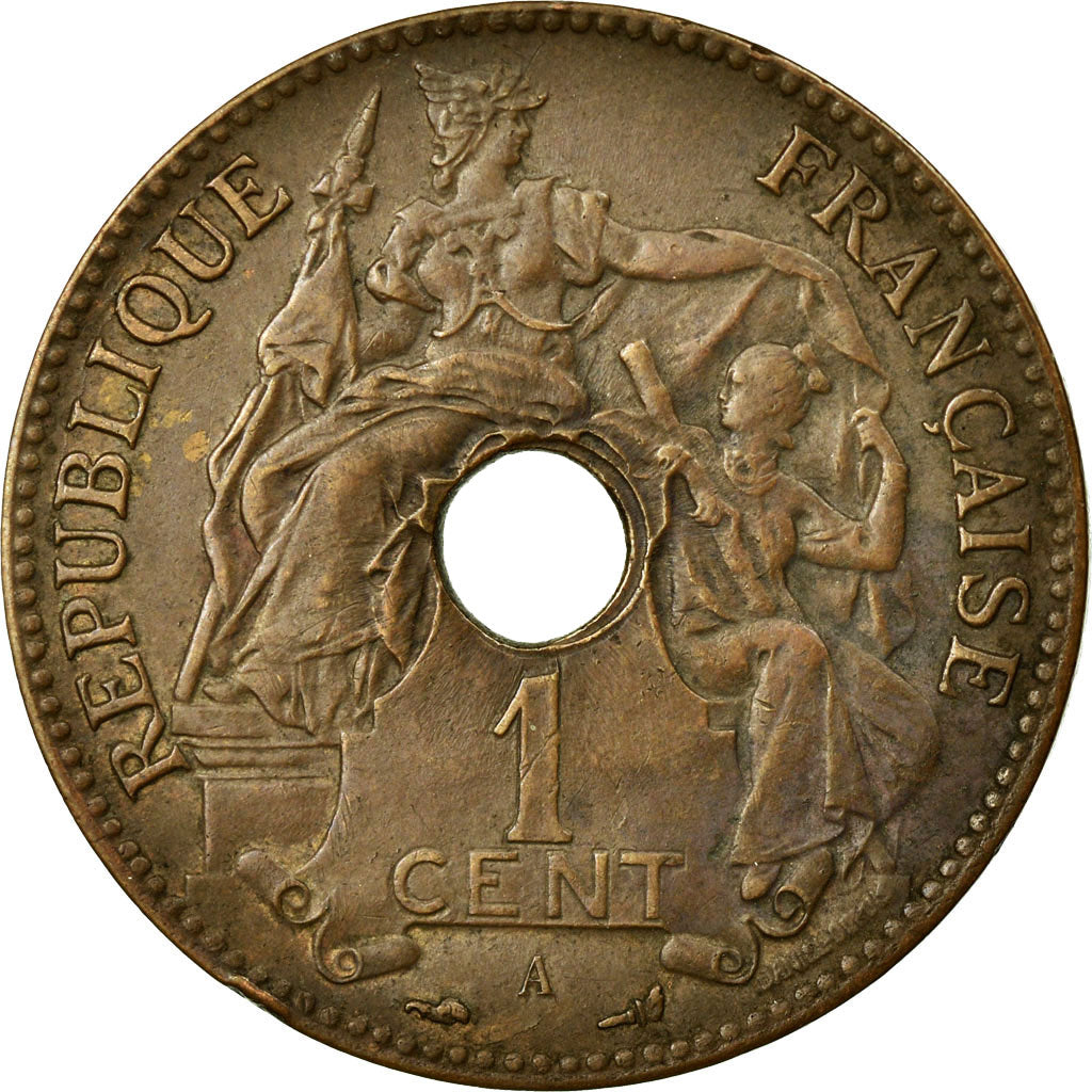 Coin, FRENCH INDO-CHINA, Cent, 1898, Paris, EF(40-45), Bronze, KM:8