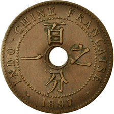 Coin, FRENCH INDO-CHINA, Cent, 1897, Paris, EF(40-45), Bronze, KM:8