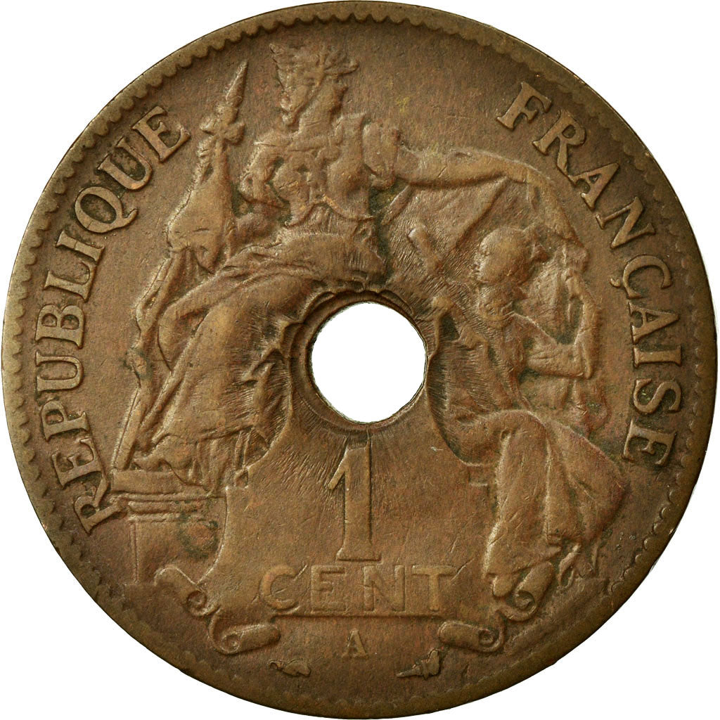 Coin, FRENCH INDO-CHINA, Cent, 1897, Paris, EF(40-45), Bronze, KM:8