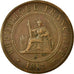 Coin, FRENCH INDO-CHINA, Cent, 1887, Paris, EF(40-45), Bronze, KM:1