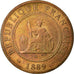 Coin, FRENCH INDO-CHINA, Cent, 1889, Paris, VF(20-25), Bronze, KM:1