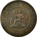 Coin, FRENCH INDO-CHINA, Cent, 1892, Paris, VF(20-25), Bronze, KM:1