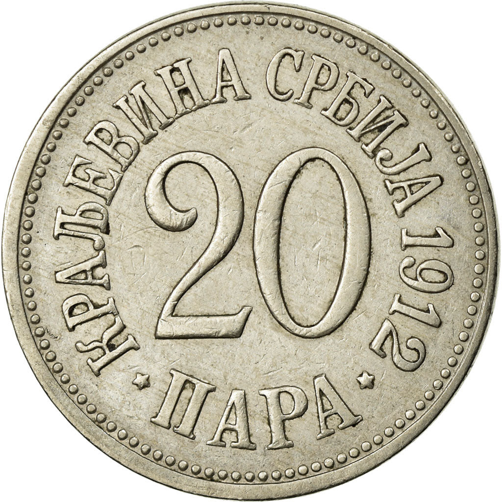 Monnaie, Serbie, Milan I, 20 Para, 1912, TTB, Copper-nickel, KM:20