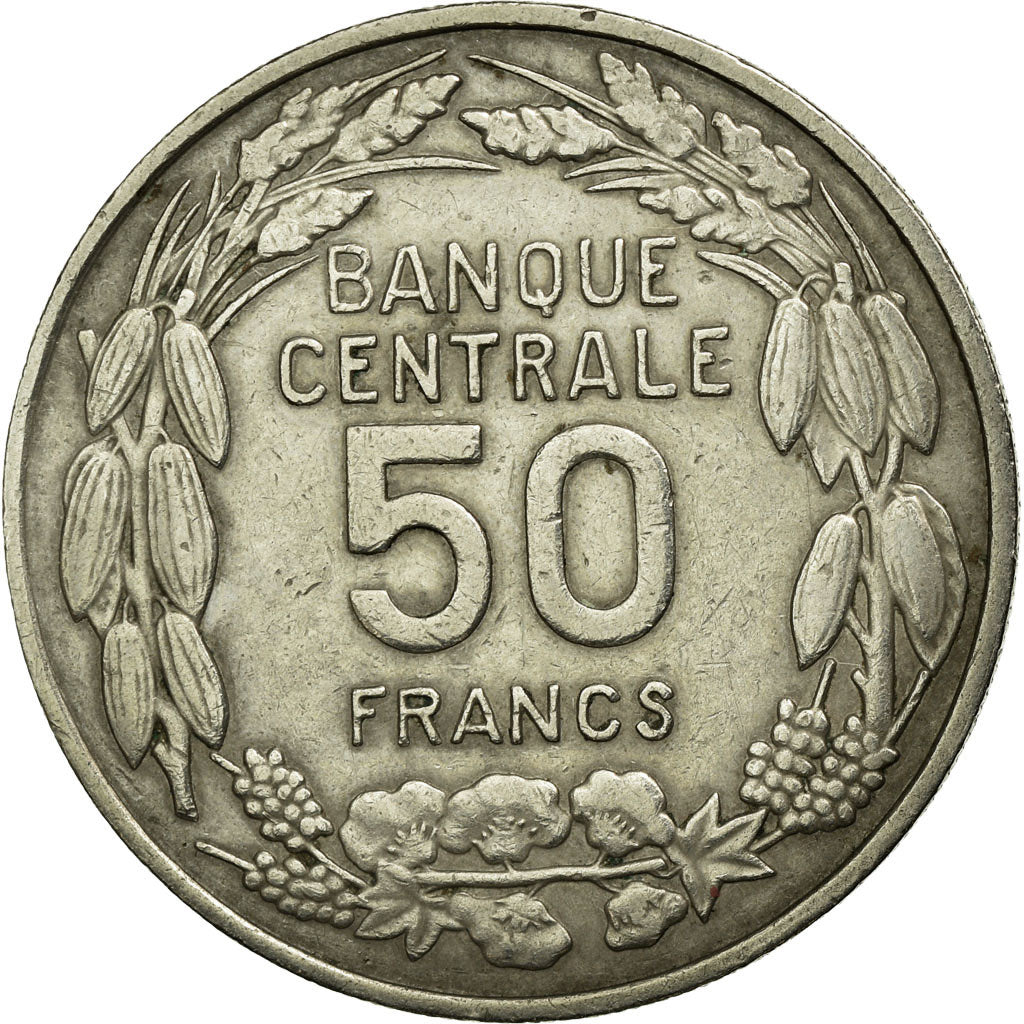 Coin, Cameroon, 50 Francs, 1960, Paris, EF(40-45), Copper-nickel, KM:13