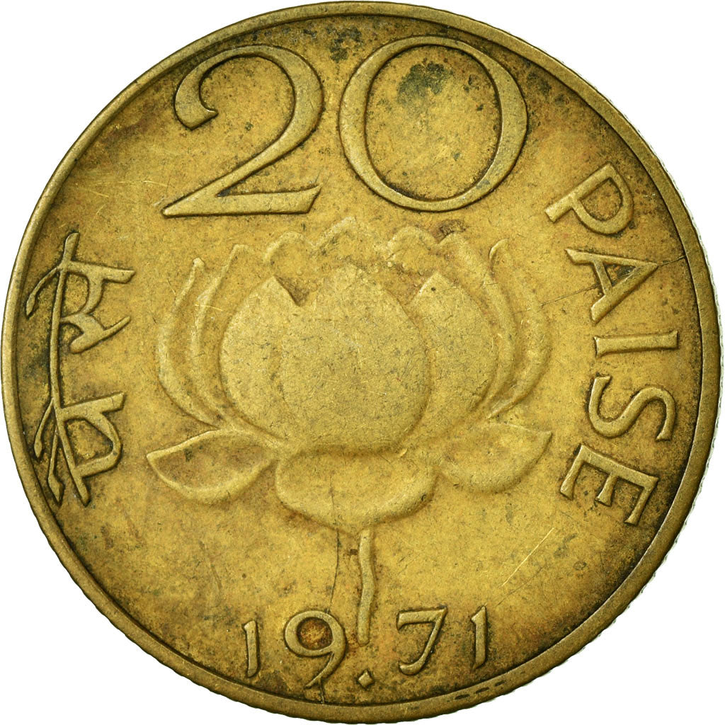 Monnaie, INDIA-REPUBLIC, 20 Paise, 1971, TB+, Nickel-brass, KM:41