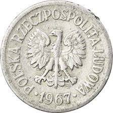 Moneda, Polonia, 10 Groszy, 1967, Warsaw, BC+, Aluminio, KM:AA47