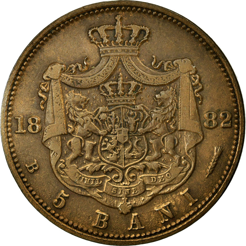 Coin, Romania, Carol I, 5 Bani, 1882, EF(40-45), Copper, KM:19
