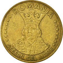 Coin, Romania, 20 Lei, 1991, VF(30-35), Brass Clad Steel, KM:109