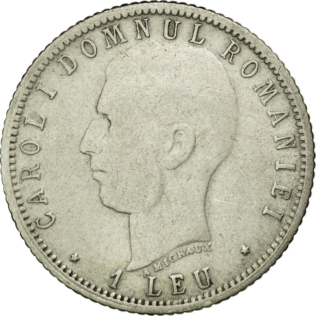 Coin, Romania, Carol I, Leu, 1906, EF(40-45), Silver, KM:34