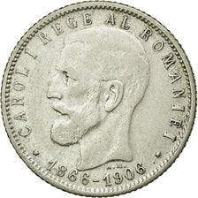 Coin, Romania, Carol I, Leu, 1906, VF(30-35), Silver, KM:34