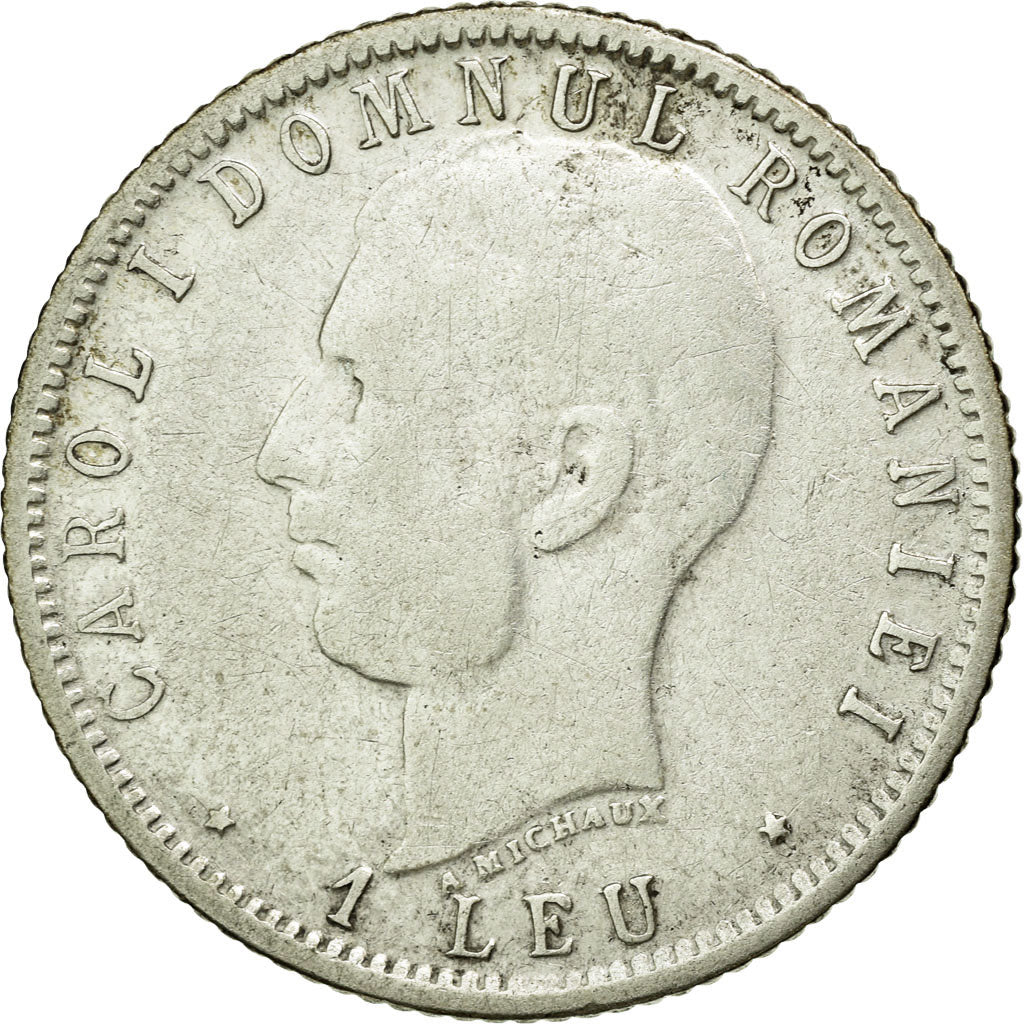 Coin, Romania, Carol I, Leu, 1906, VF(30-35), Silver, KM:34