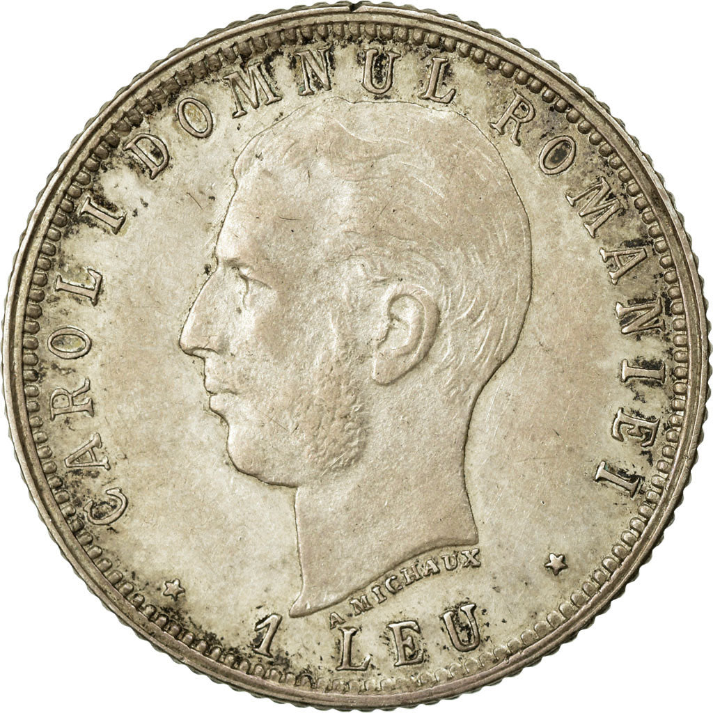 Moneta, Romania, Carol I, Leu, 1906, BB, Argento, KM:34