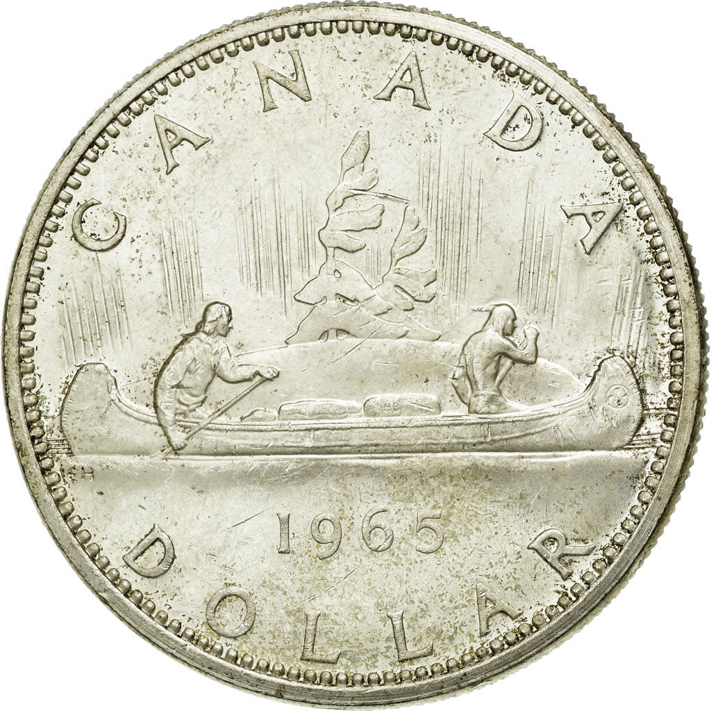 Coin, Canada, Elizabeth II, Dollar, 1965, Royal Canadian Mint, Ottawa