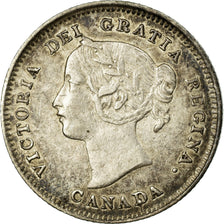 Coin, Canada, Victoria, 5 Cents, 1896, Royal Canadian Mint, EF(40-45), Silver