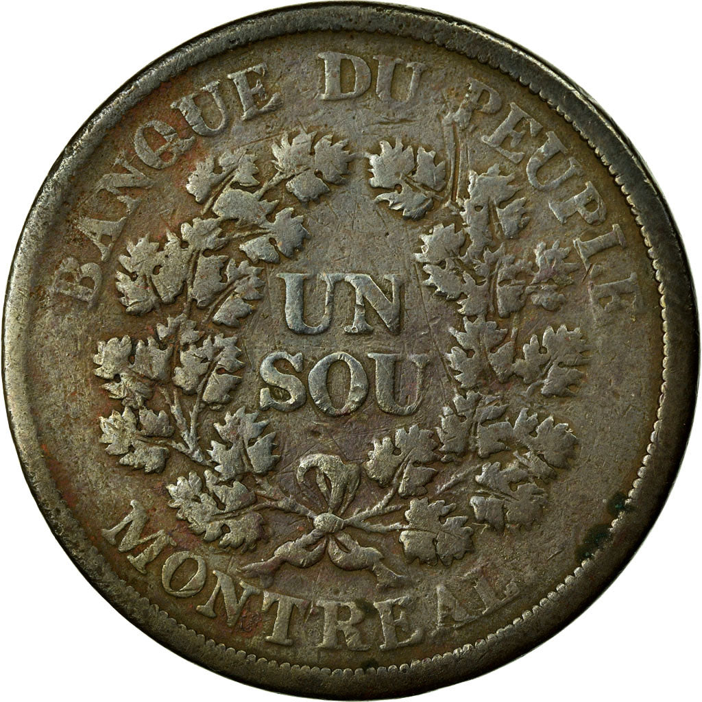 Coin, Canada, 1 Sou, Birmingham, VF(30-35), Bronze, KM:Tn 5