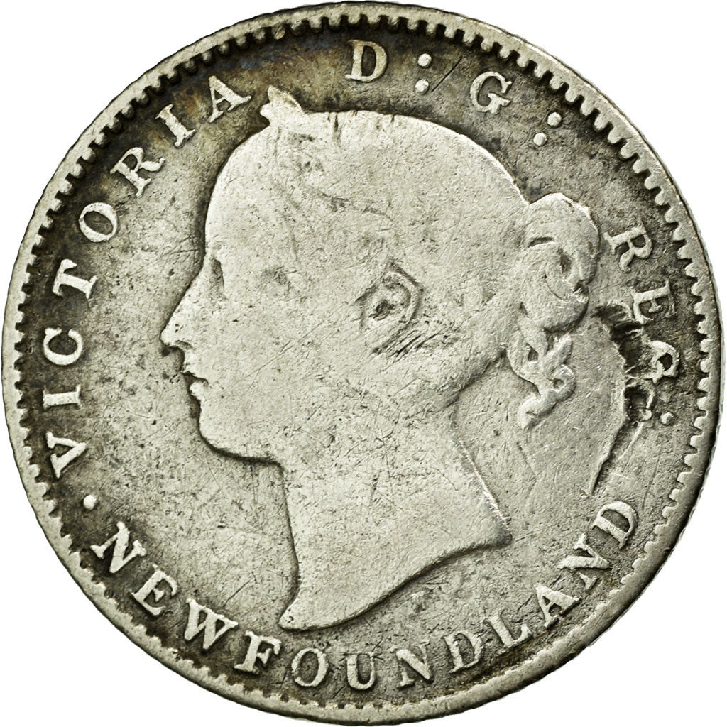 Moneda, TERRANOVA, Victoria, 10 Cents, 1872, Royal Canadian Mint, BC, Plata
