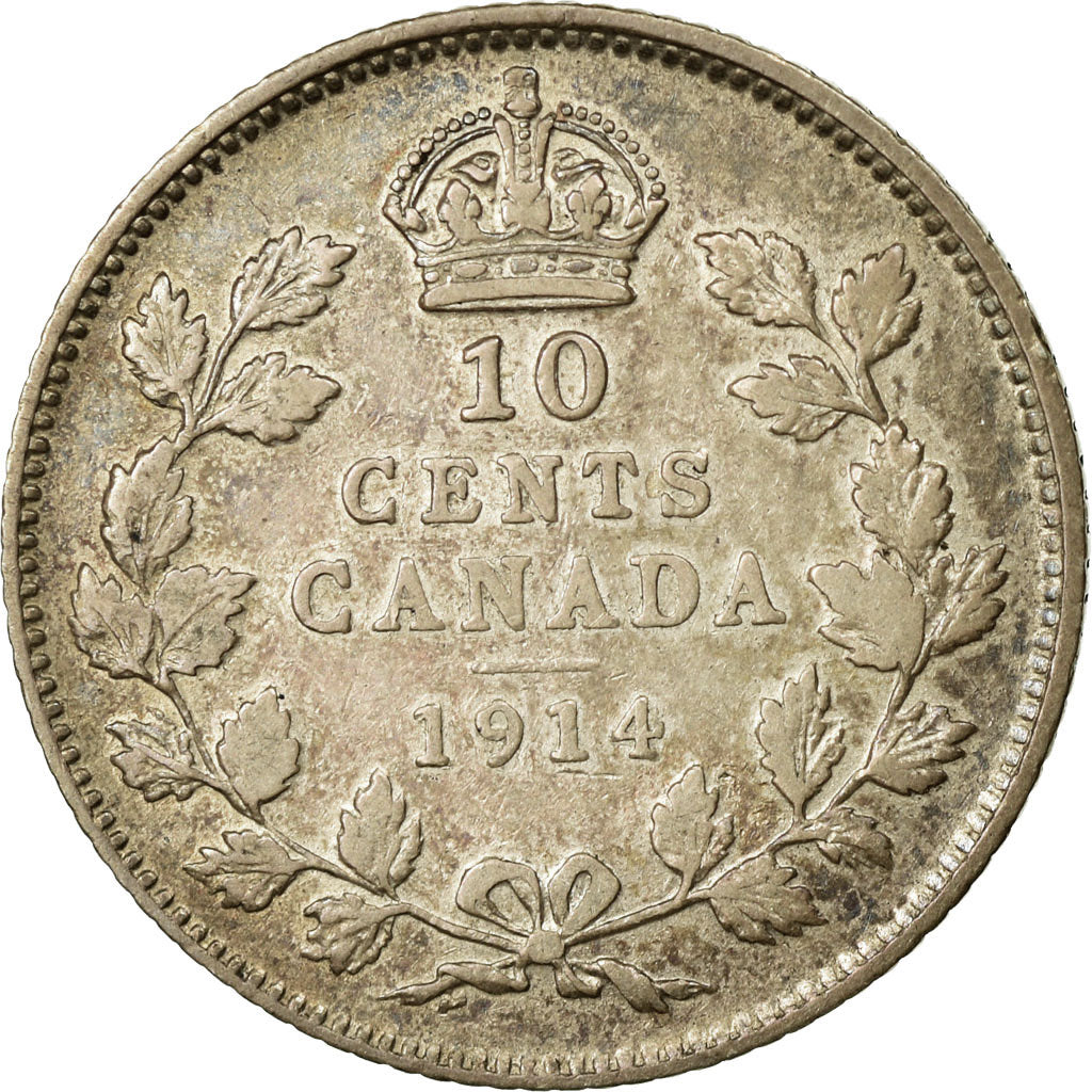 Coin, Canada, George V, 10 Cents, 1914, Royal Canadian Mint, Ottawa, EF(40-45)